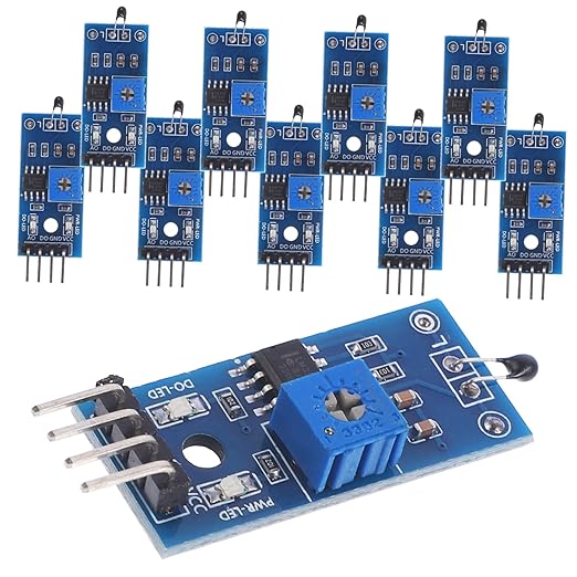 HOMSFOU 10pcs Light Control Photoresistor Relay Sensor Modules Pin Light Detection for Automatic Brightness Control Performance Easy Integration Microcontrollers by HOMSFOU