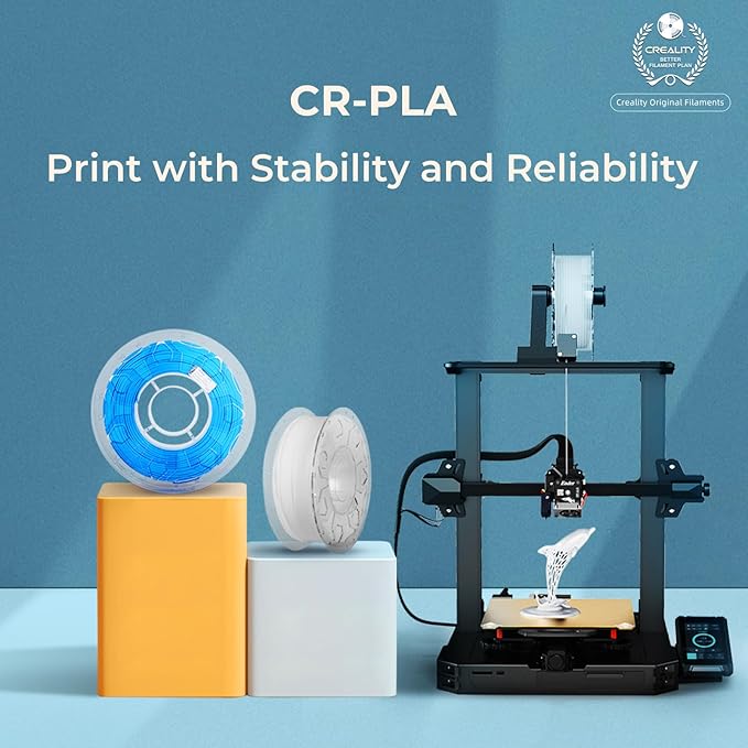 Creality PLA Filament 1.75mm Fluorescent Orange, 3D Printer Filament 1kg (2.2lbs) Spool, High Toughness & Warp-Free, Dimensional Precision ±0.03mm, Printing Filament for All FDM 3D Printers - Image 2