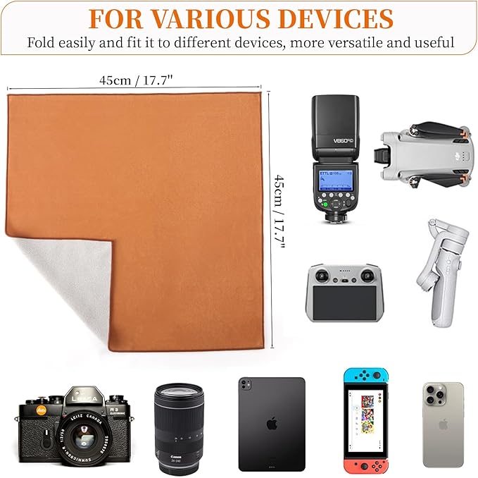 Camera Protective Wrap, Lens Protector, Magic Self-Adhesive Cloth for DSLR/Camera Lens/Phone/Accessories, 17.7''*17.7'' - Image 7