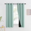 NICETOWN Aqua Blue 100% Blackout Curtain Set, Thermal Insulated & Energy Efficiency Window Draperies for Guest Room, Full Shading Panels for Shift Worker and Light Sleepers, 37W x 60L, 2 PCs by NICETOWN