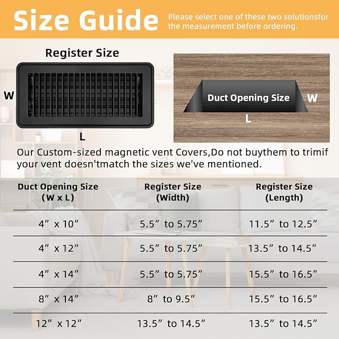 Magnetic Vent Covers (3-Pack) for Complete Sealing, 5.5" X 14" for Home Floor, Wall, and Ceiling Vents – Upgraded Thickness for RV, HVAC, and AC Vents, Energy Savings, Floor Vent Not Included - Image 7