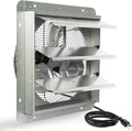 KEN BROWN 14 Inch Shutter Exhaust Fan, High Speed 1520CFM, Wall Mounted with 1.65m Power Cord, for Garages, Attics, Greenhouses, Sheds, and Shops by KENBROWN