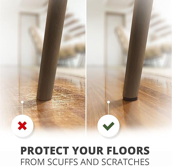 X-PROTECTOR 357 pcs Premium Huge Pack Felt Furniture Pads! Quantity of Furniture Sliders with Many Big Sizes – Your Ideal Floor Protectors. Protect Your Hardwood & Laminate Floor! - Image 3