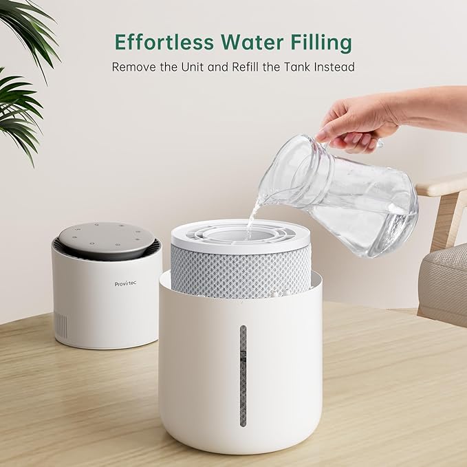 MistFree Smart Humidifier for Bedroom, Evaporative Humidifier No White Dust, Auto Humidity & APP Control, 3L Water Tank Easy to Clean, Sleep Mode, Timing, Humidifiers for Home/Office(White) - Image 8