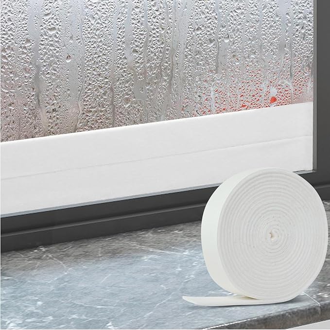 Window Condensation Absorber Weather Stripping Moisture Absorber Strip for RV White Absorbing Water and Keeping Sill Dry 1.18inch*13feet by FuKuEn