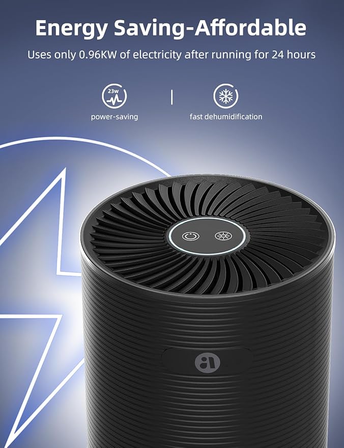 Dehumidifiers for Home, 25oz Dehumidifier for Bedroom with Auto-off, Ultra Quiet Energy Saving for Bathroom Closet Wardrobe Office RV (285sq.ft) - Image 4