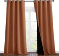 NICETOWN Full Shading Curtains for Windows, Super Heavy-Duty Black Lined Blackout Curtains for Bedroom, Privacy Assured Window Treatment (Burnt Orange, Pack of 2, 55 inches W x 102 inches L) by NICETOWN