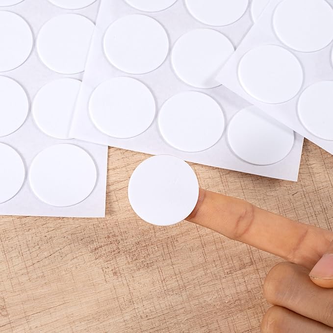 160 Pcs Small Felt Furniture Pads, Self-Adhesive EVA Foam Dot Circles, Round Felt Furniture Stickers for Desks Drawers Vases Photo Frames Cabinets Doors Candlesticks - White (1.18") - Image 3