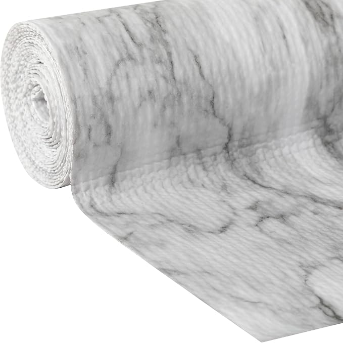 Smooth Top EasyLiner for Cabinets & Drawers - Easy to Install & Cut to Fit - Shelf Paper & Drawer Liner Non Adhesive - Non Slip Shelf Liner - 12 Inch Width - 60 Total Feet - Gray Marble - Image 2