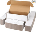 Bulk 900 Capacity Trading Cards Storage Box, in Total 25 Pack Brown White Cardboard Shipping Boxes for 22500 Count 12pt 2.5x3.5 inch Cards or Sleeved Cards by Serwrsw