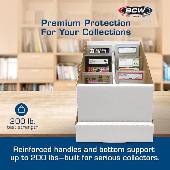 BCW 10ct Graded Shoe Box - Card Storage Holds 300 Toploaders & 100 Graded Cards - Image 4