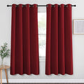 NICETOWN Blackout Curtain Panel Grommet - Home Decorations Thermal Insulated Solid Grommet Top Blackout Living Room Panel/Drape for Gift (Burgundy Red, 1 Panel, 52 x 72-inch) by NICETOWN