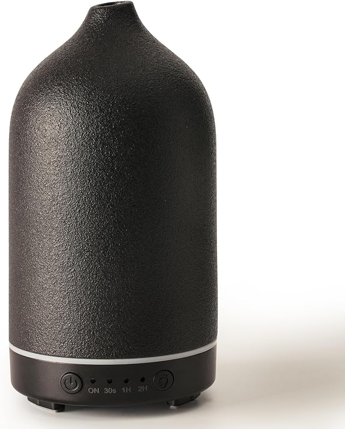 Diffuserlove Ceramic Essential Oil Diffuser Aromatherapy Diffusers for Home Bedroom Air Stone Diffuser Black Base by Diffuserlove