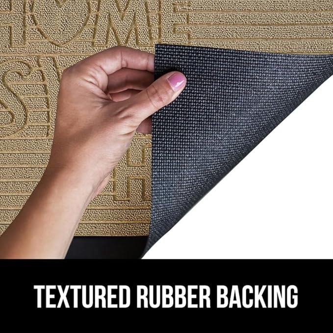 GORILLA GRIP 100% Waterproof All-Season WeatherMax Doormat 35x23, US Designed Natural Rubber, Stain and Fade Resistant, Low Profile Indoor Outdoor Door Mats, Easy Clean Patio Mat, Home Sweet Home - Image 5