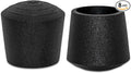 Flyshop 1-1/4", 32 mm, Patio Round Chair Leg Caps, Furniture Table Feet Covers Floor Protectors, Non-Marking Frosted Synthetic Rubber Legs Tips, 8 Pack, Black by Flyshop