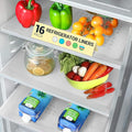 Refrigerator Liners for Shelves (16 Pack) by Linda’s Essentials - Non-Adhesive Shelf or Drawer Liner, BPA-Free Fridge Mats for Kitchen & Cabinets, Easy to Clean, Ideal Household Essentials (Clear) by LindasEssentials