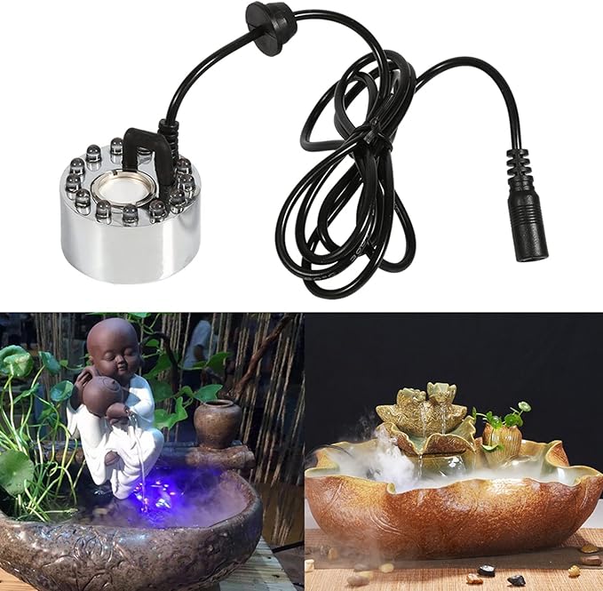 Ultrasonic Mist Maker Fog Machine with 12 LED Color Changing Lights, Portable Halloween Mister for Indoor Water Fountain, Fish Tank, Pond Decor, Vase & Air Humidifier - Image 6