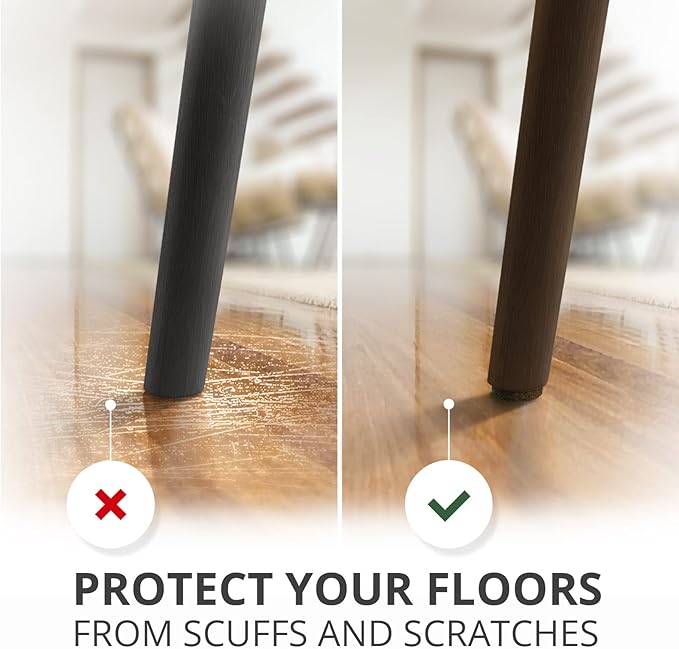 235 pcs Felt Furniture Pads Brown & Black X-Protector! Huge Quantity of Furniture Pads for Hardwood Floors – Your Ideal Wood Floor Protectors for Furniture. Protect Any Type of Hard Floor! - Image 3