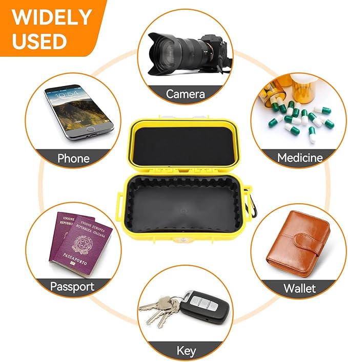 Dry Box Outdoor Waterproof Airtight Storage Case Hard Shell Wet Dry Box Carry Box Tackle Organization for Camping, Fishing - Image 3