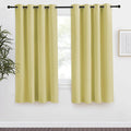 NICETOWN Paler Yellow Blackout Curtain 68 inch Long, 55 inches Width, 1 Panel, Thermal Insulated Window Treatment with Grommet Room Darkening Thermal Insulated Panel for Bedroom/Living Room by NICETOWN