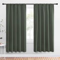 NICETOWN Bedroom Curtains Blackout Draperies - All Season Thermal Insulated Solid Rod Pocket Top Blackout Curtains/Drapes for Kid's Room (Dark Mallard, 1 Pair, 52 x 72 Inch) by NICETOWN