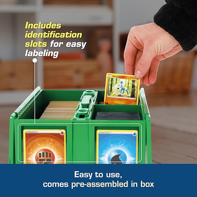 BCW Collectible Card Bin Green | Holds up to 1600 Cards | Plastic Storage Box for Pokémon, MTG & Sports Cards - 2 Pack - Image 4