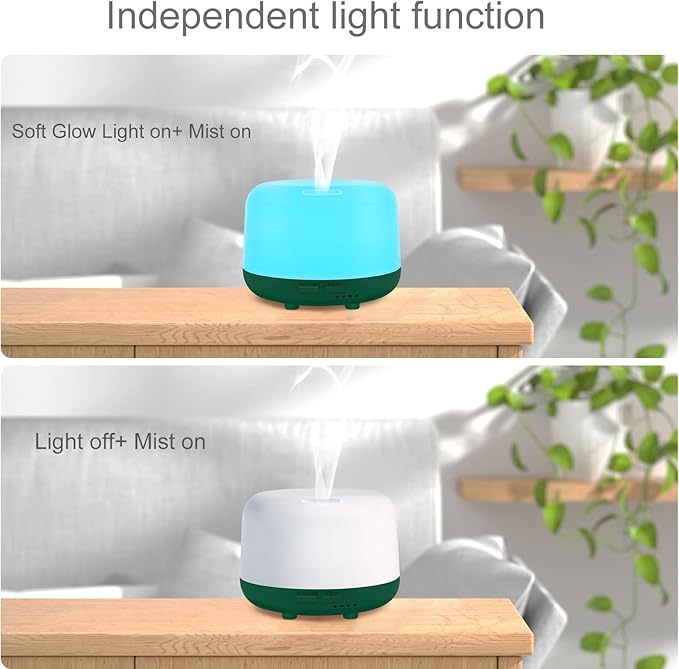 300ML Aromatherapy Diffuser for Home, Quiet Diffuser for Essential Oils with Remote Control, 7 LED Color Changing Light, Scent Cool Mist Air Humidifier - Image 5