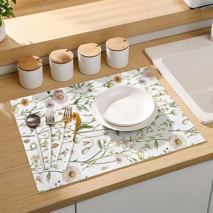 Drawer and Shelf Liner for Kitchen Cabinets Non Adhesive Drawer Liners Floral Cabinet Liner Strong Grip Non Slip Shelf Liners Waterproof Kitchen Shelves Cupboard Liner Easy to Clean 23.6IN x 10FT - Image 9