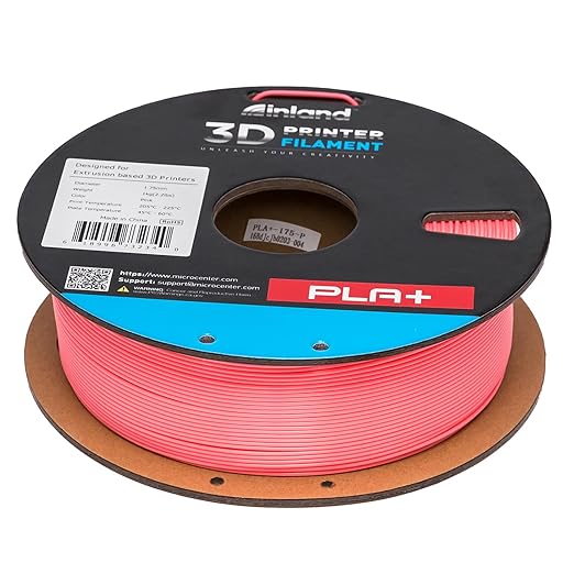 INLAND Micro Center PLA+ 3D Printing Filament 1.75mm - PLA Pro Dimensional Accuracy +/- 0.03 mm - 1kg Cardboard Spool (2.2 lbs) (1 Pack Pink, 1.75mm) - Image 6