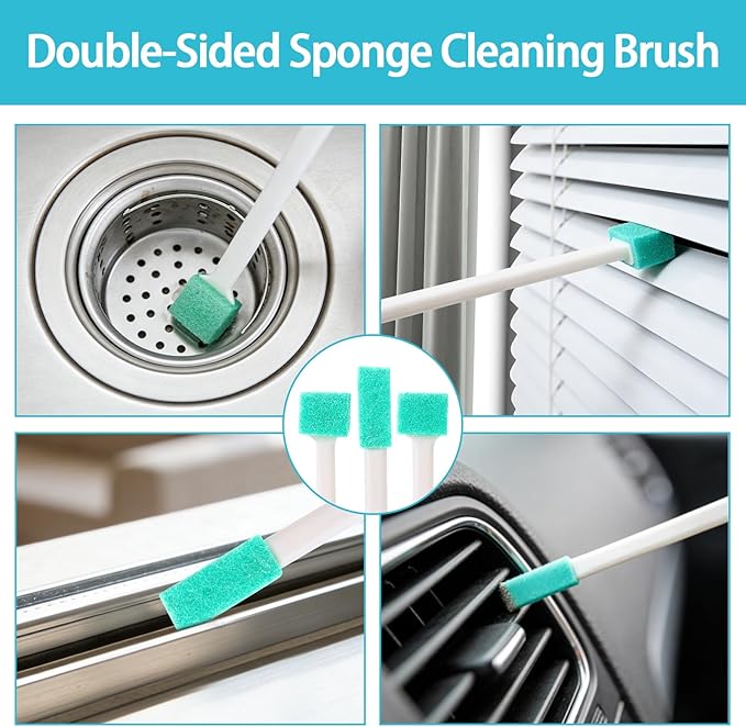 8Pcs Small Cleaning Brush for Household Use, Bottle Brush Cleaner, Scrub Brushes for Cleaning, Crevice Cleaning Tool For Gaps Corner Water Bottles Small Spaces Keyboard, Window Door Track - Image 4