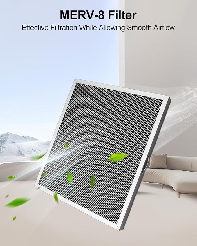 WUMZIJ 5881 Washable MERV 8 Dehumidifier Filter Compatible with Whole-House Dehumidifiers Models E100 E080 and Dehumidifying Ventilator 8192A, 12x13.5x1 - Image 3
