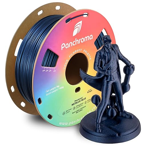 Polymaker Panchroma Metallic PLA Filament, Metallic Blue 1.75mm 3D Printing Filament, 3D Printer PLA Filament, Fit Most FDM 3D Printers, 1kg Spool (2.2lbs) by Polymaker