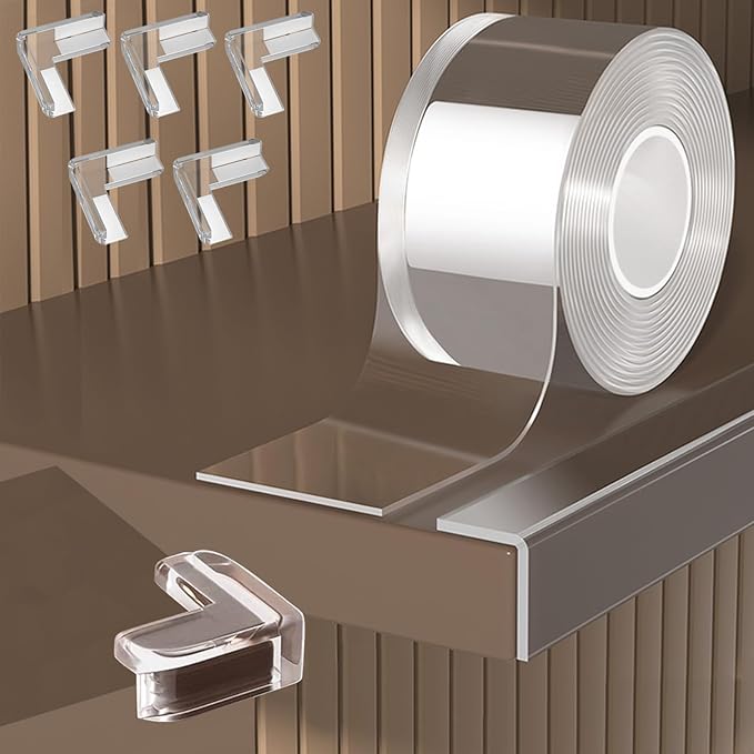 2 in x 16.4 ft,Clear Edge Protector Strip Sharp Edge Wrap Cover Tape with 6 Corners,Soft Corner Protectors Baby Proof, Furniture Corner Guard & Edge Safety, Edge Protector for Table and Fireplace by Unknown