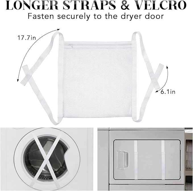 2 Pack Dryer Bag for Shoes, 16.3x16.3 Inch, Shoe Dryers for Sneakers, Shoe Drying Bag for Dryer with Zipper and Strap for Most Dryers Door - Image 3
