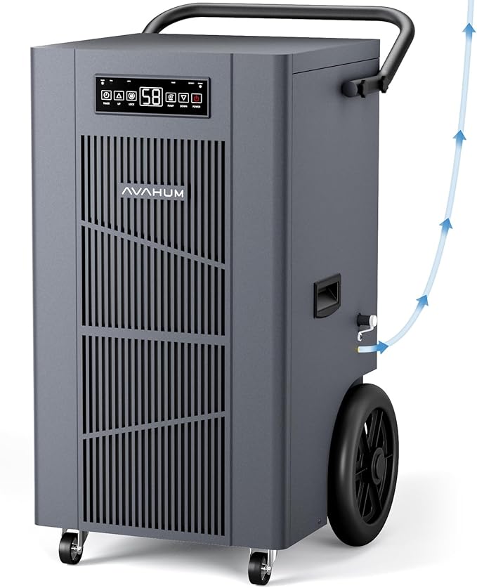 320 Pint Commercial Dehumidifier with Pump,Commercial Grade Dehumidifier for Basement,24H Timer,9000 sqft Large Spaces for Industrial,40Gallon/Day,Continuous Dehumidification,Auto Defrost 20A Socket by Unknown