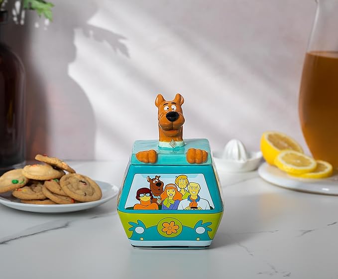 Silver Buffalo Scooby-Doo Mystery Machine Small Sculpted Ceramic Snack Jar Featuring Scooby-Doo, Shaggy, Velma, Daphne, and Fred, 5” x 5” x 6.75” - Image 7