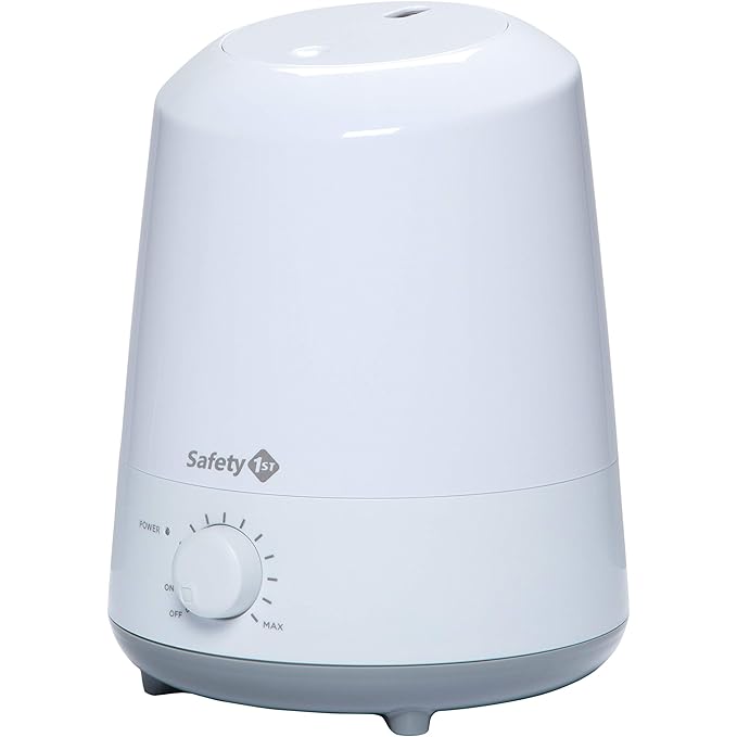 Safety 1st Stay Clean Humidifier, Ultrasonic Mist, One Gallon Easy to Fill Tank, LED Light, and Filter Free by Safety1st