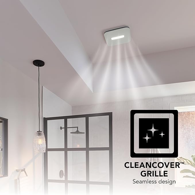 Broan-NuTone AE110LK Bathroom Exhaust Fan with Light, Easy Install, ENERGY STAR Certified, Powerful 110 CFM, Quiet 1.0 Sones, White - Image 5