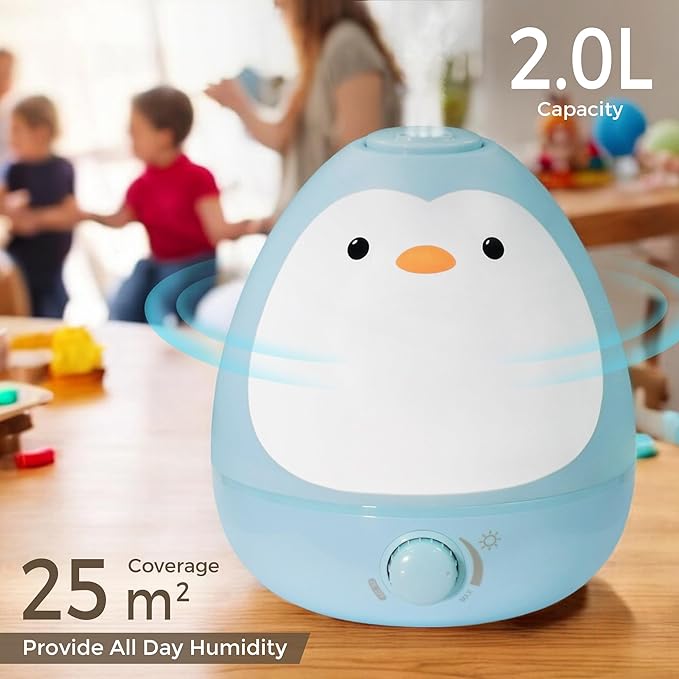 Earnest Living Baby 3-in-1 Cool Mist Humidifier with Essential Oil Diffuser + Nightlight, BPA Free Phenol Free Humidifier for Kids Bedroom, Nursery + Large Rooms, Whisper-Quiet, Auto Shut Off - Image 4
