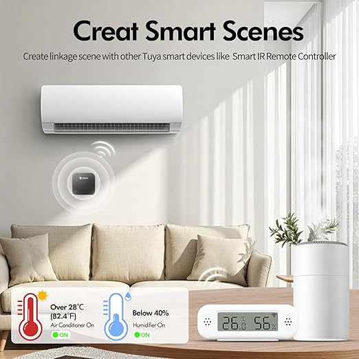 eMylo WiFi Thermometer Hygrometer Sensor, Smart Wireless Indoor Temperature Humidity Monitor with App Alerts, Free Data Storage Export, for Home Room Pet Greenhouse, Compatible with Alexa, 2 PCS - Image 4