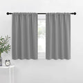 NICETOWN RV Blackout Curtains for Camper Windows, Short Room Darkening Curtains for Kitchen, Home Decoration Thermal Insulated Blackout Drapes for Small Windows (Silver Grey, 2 Panels, W29 x L30) by NICETOWN