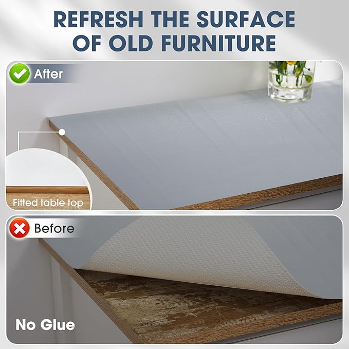 Drawer and Shelf Liner, Non-Slip Kitchen Cabinet Liners Non-Adhesive Thick Strong Grip Waterproof Washable Mats Protect Dresser Shelves Cupboard Bathroom Cabinets, Pure Gray, 12 in X 30 FT - Image 9