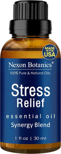 Stress Relief Essential Oil Blend 30 ml - Stress Relief & Calm Essential Oil for Diffusers & Aromatherapy - Promotes Relaxation & Rest - Nexon Botanics by NexonBotanics