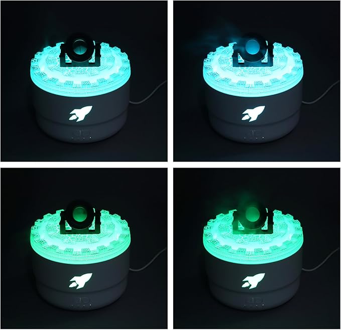 Essential Oil Diffuser Humidifier, Quiet 200ml Cool Mist Humidifier Aromatherapy with 7 Colors Light for Bedroom Office, Ideal for Children's Rooms, No Filter Replacement (Black) - Image 8