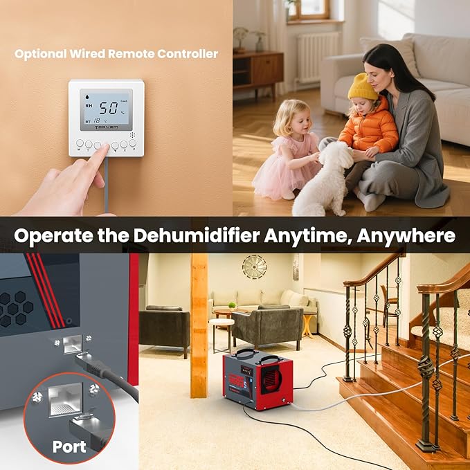 Abestorm Crawl Space Dehumidifier with Pump and Hose, 120 PPD Energy Star Commercial Dehumidifier Up to 1,300 sq. ft. for Basement, Water Damage Restoration, Auto Defrost(Guradian SNS65S) - Image 6