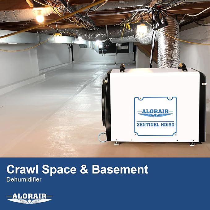 ALORAIR Duct-able Version Basement/Crawl Space Dehumidifiers 198 PPD Commercial Industrial Dehumidifier with Pump and Drain Hose, Auto Defrosting - Image 5