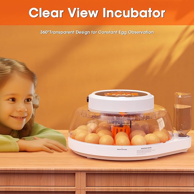 Incubators for Hatching Eggs, 22 Eggs Smart Incubator with Automatic Egg Turning and Humidity Control, Automatic Water Adding for Hatching Chicken, Duck, Quail Goose [2025 Upgrade] - Image 7