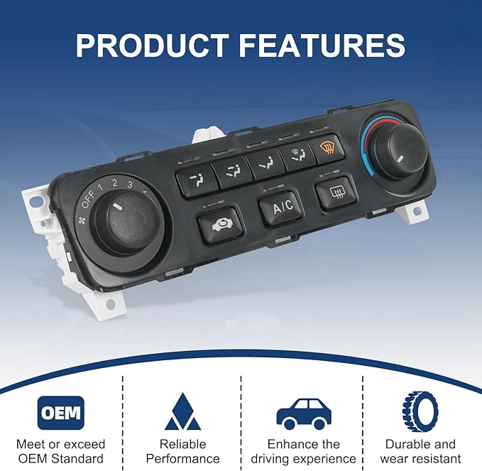 A/C Heater Climate Control Module Compatible with 2001-2002 Honda Accord Replace# 79600-S84-A21ZA - Image 3