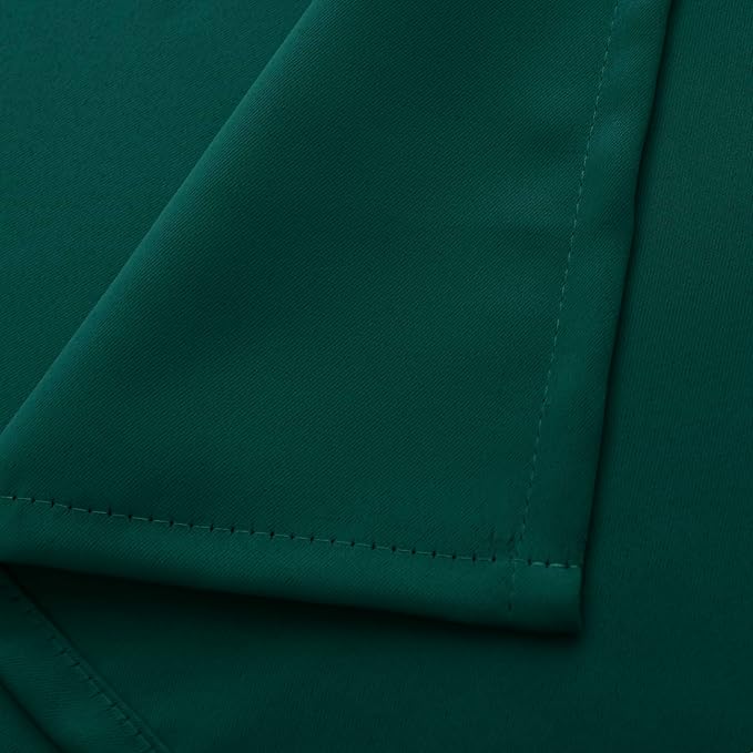 Hiasan RV Blackout Curtains for Bedroom, 52 x 30 Inches Long - Thermal Insulated & Energy Saving Window Curtains for Living Room, 2 Drape Panels Sewn with Tiebacks, Hunter Green - Image 8