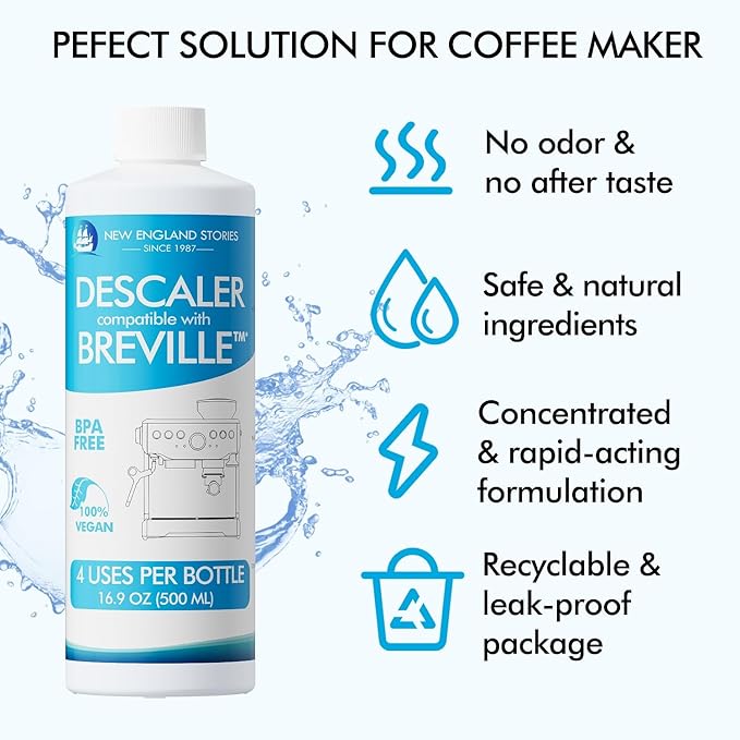 8 Uses Breville Compatible Descaling Solution, 2 Years Descaler Kit Come with 8 Cleaning Tablets, Maintenance Kit Specially Designed to Clean Breville Machines (4 Use Each Bottle, 2 Bottles) - Image 6